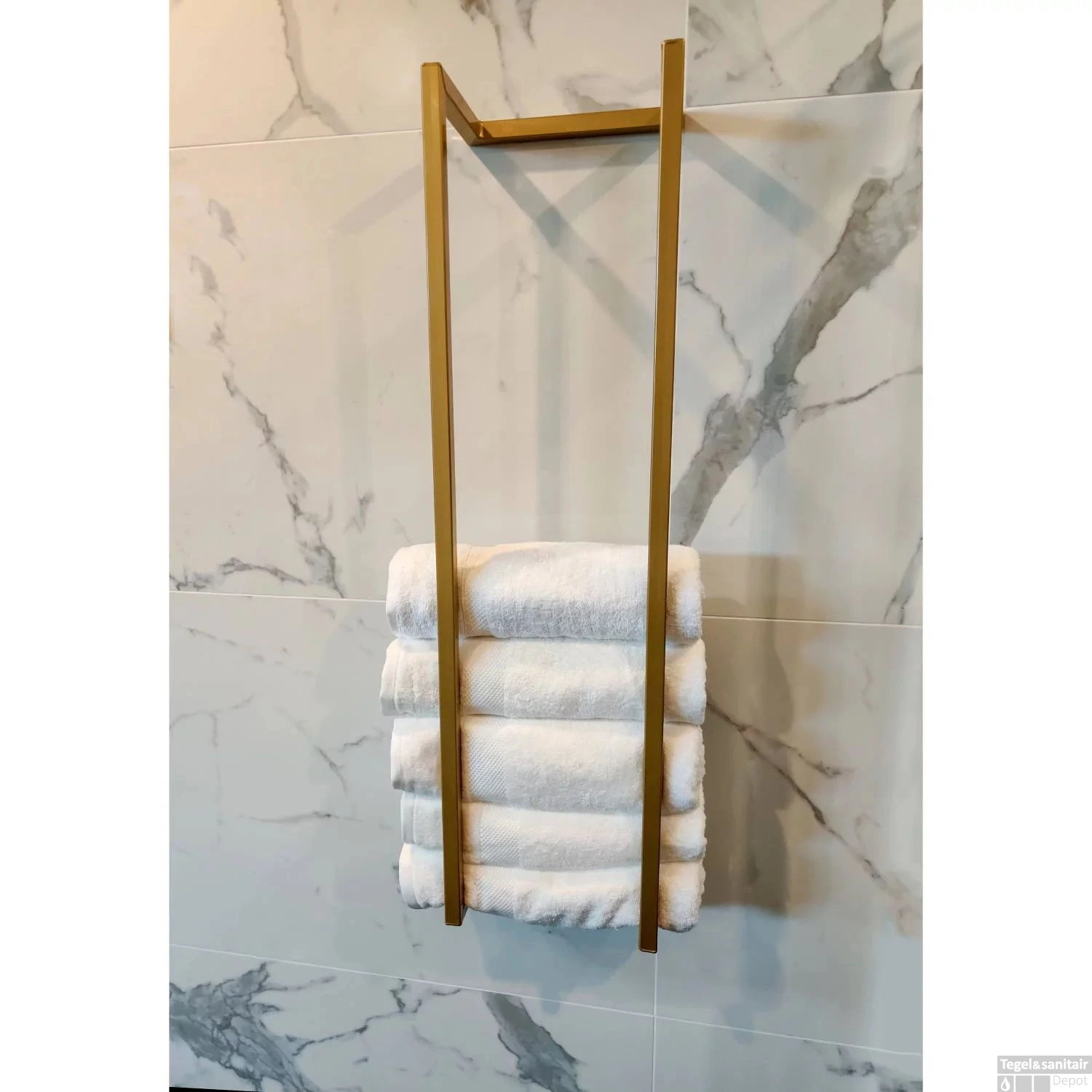 BWS Handdoekenrek Industrieel | 95x25x20cm | Goud 4 BWS Handdoekenrek Industrieel | 95x25x20cm | Goud - Afbeelding 2