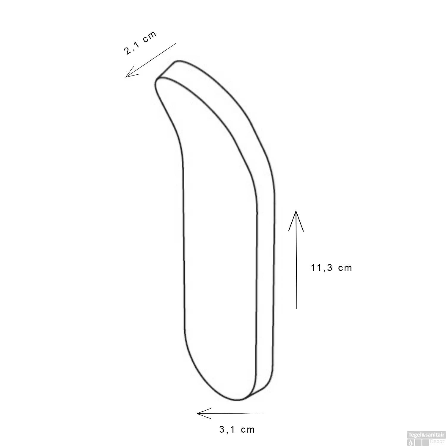Handdoekhaak Instamat Arc Geborsteld Soft Zwart 4 Handdoekhaak Instamat Arc Geborsteld Soft Zwart - Afbeelding 2