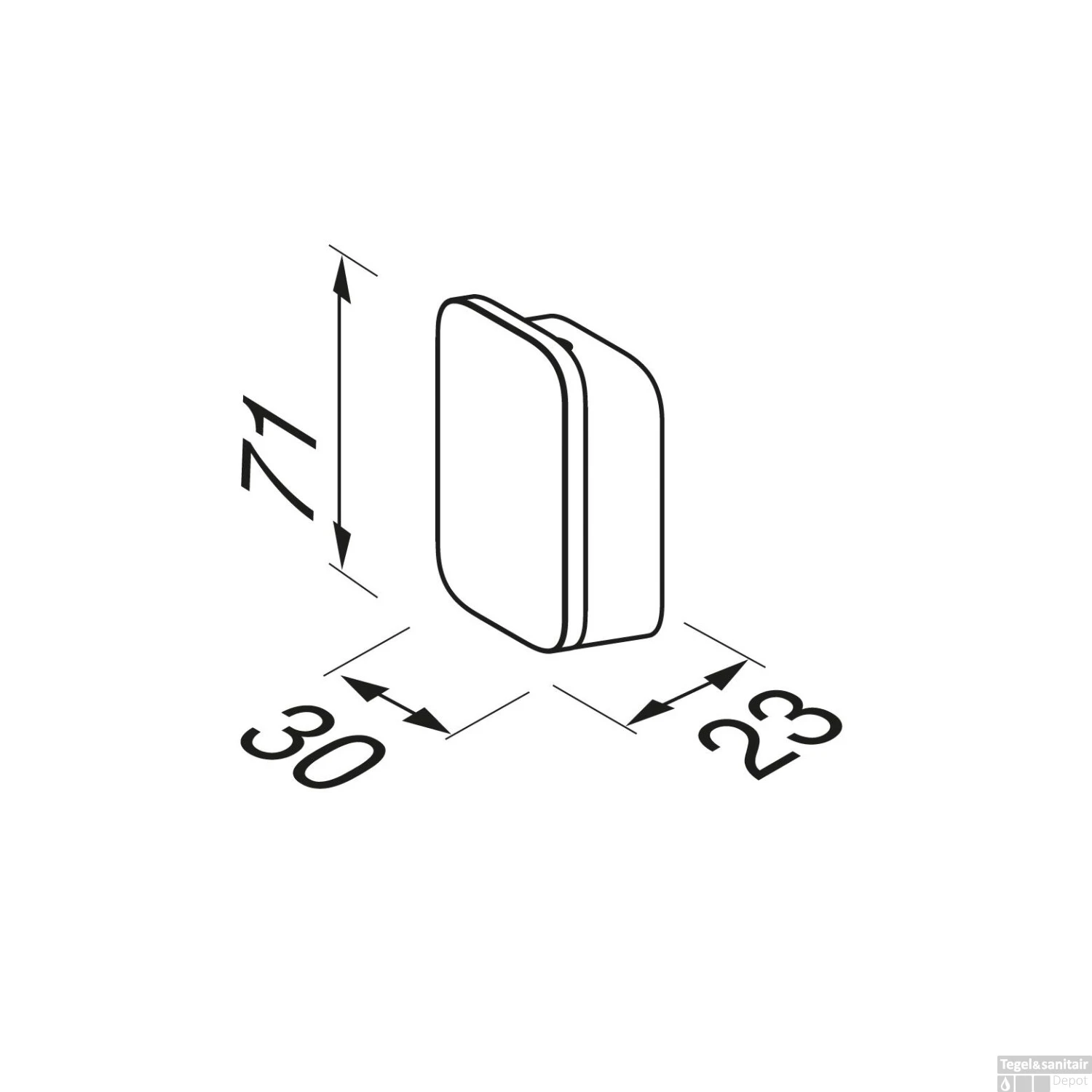 Handdoekhaak Medium Geesa Shift Chroom 6 Handdoekhaak Medium Geesa Shift Chroom - Afbeelding 4