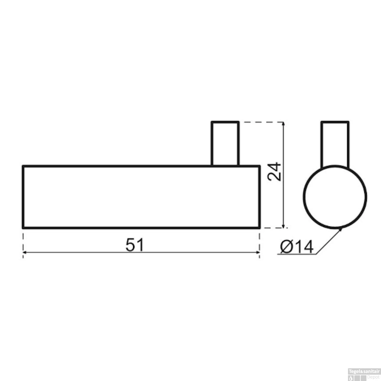 Handdoekhaak Qisani Flow Geborsteld Copper 4 Handdoekhaak Qisani Flow Geborsteld Copper - Afbeelding 2