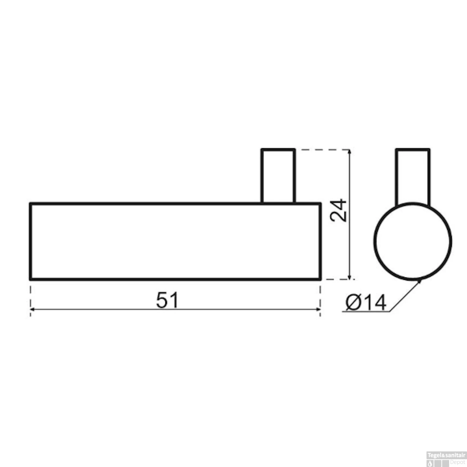 Handdoekhaak Qisani Flow Geborsteld Mat Zwart 4 Handdoekhaak Qisani Flow Geborsteld Mat Zwart - Afbeelding 2