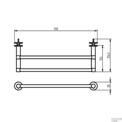 Handdoekhouder Voor Radiatoren Haceka Adoria 39,8x15,7 Cm Verchroomd Messing -Goedkope Stijl Baden Winkel handdoekhouder haceka adoria oase tech
