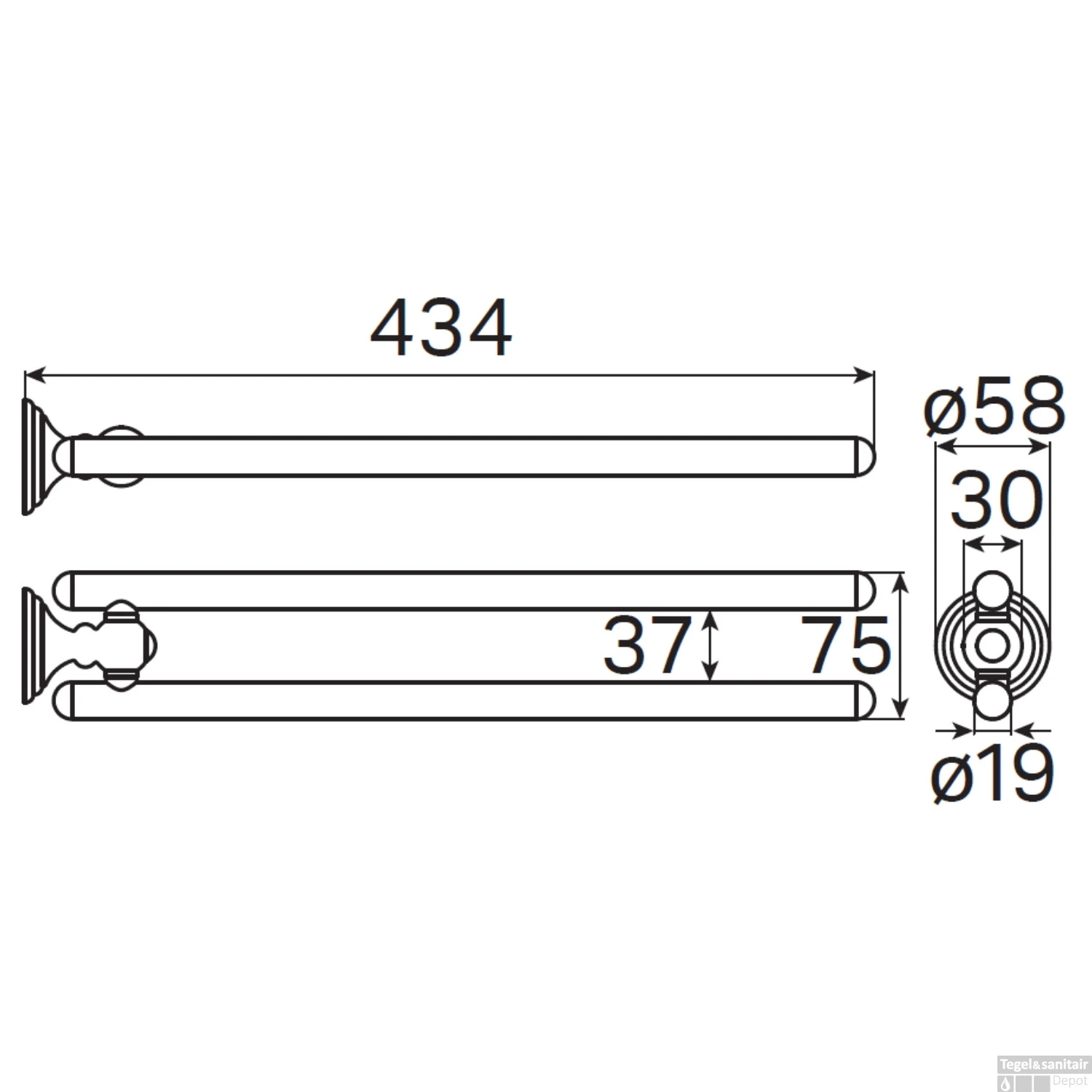 Handdoekhouder Haceka Allure Draaibaar 46 Cm Geborsteld RVS Look 5 Handdoekhouder Haceka Allure Draaibaar 46 Cm Geborsteld RVS Look - Afbeelding 3
