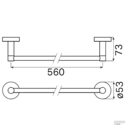 Handdoekhouder Haceka Kosmos Enkel 61 Cm Geborsteld Grafiet -Goedkope Stijl Baden Winkel handdoekhouder haceka kosmos enkel 61 cm geborsteld grafiet tec