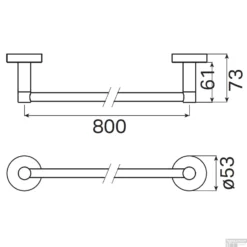 Handdoekhouder Haceka Kosmos Enkel 84 Cm Chroom -Goedkope Stijl Baden Winkel handdoekhouder haceka kosmos enkel 84 cm chroom tec