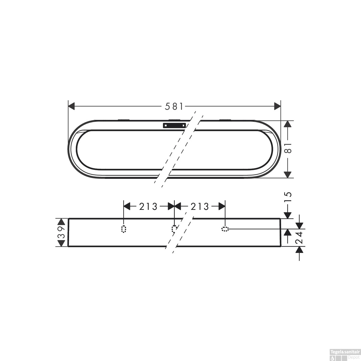 Handdoekhouder HansGrohe WallStoris Mat Wit 5 Handdoekhouder HansGrohe WallStoris Mat Wit - Afbeelding 3