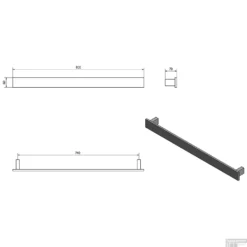 Handdoekhouder Sapho Patron 80x6 Cm Wit -Goedkope Stijl Baden Winkel handdoekhouder sapho patron 80x6 cm wit tech