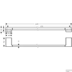 Handdoekrek AddStoris HansGrohe 64,8 Cm Gepolijst Goud -Goedkope Stijl Baden Winkel handdoekrek addstoris hansgrohe 64 8 cm tech 5