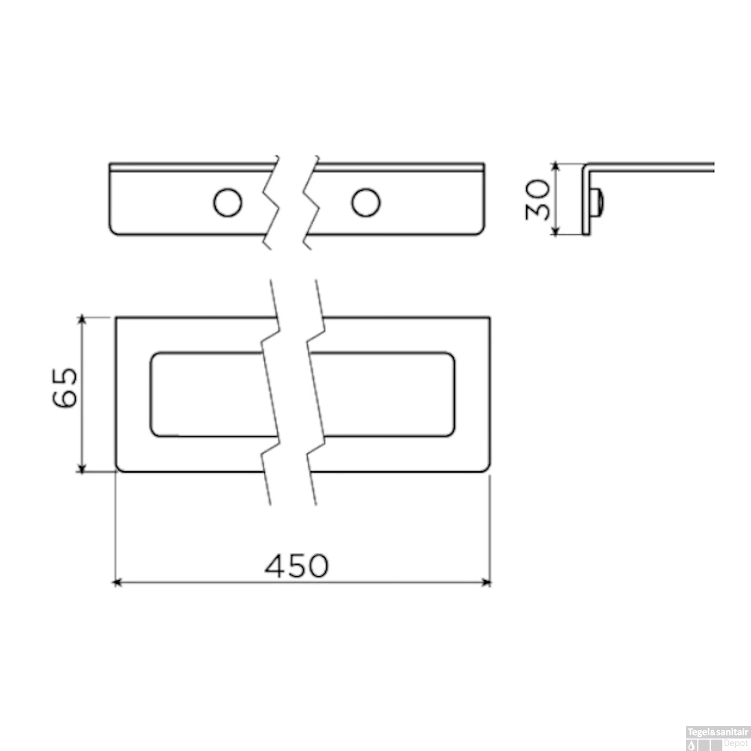 Handdoekrek Clou Fold 3 X 45 Cm Mat Zwart 4 Handdoekrek Clou Fold 3 X 45 Cm Mat Zwart - Afbeelding 2