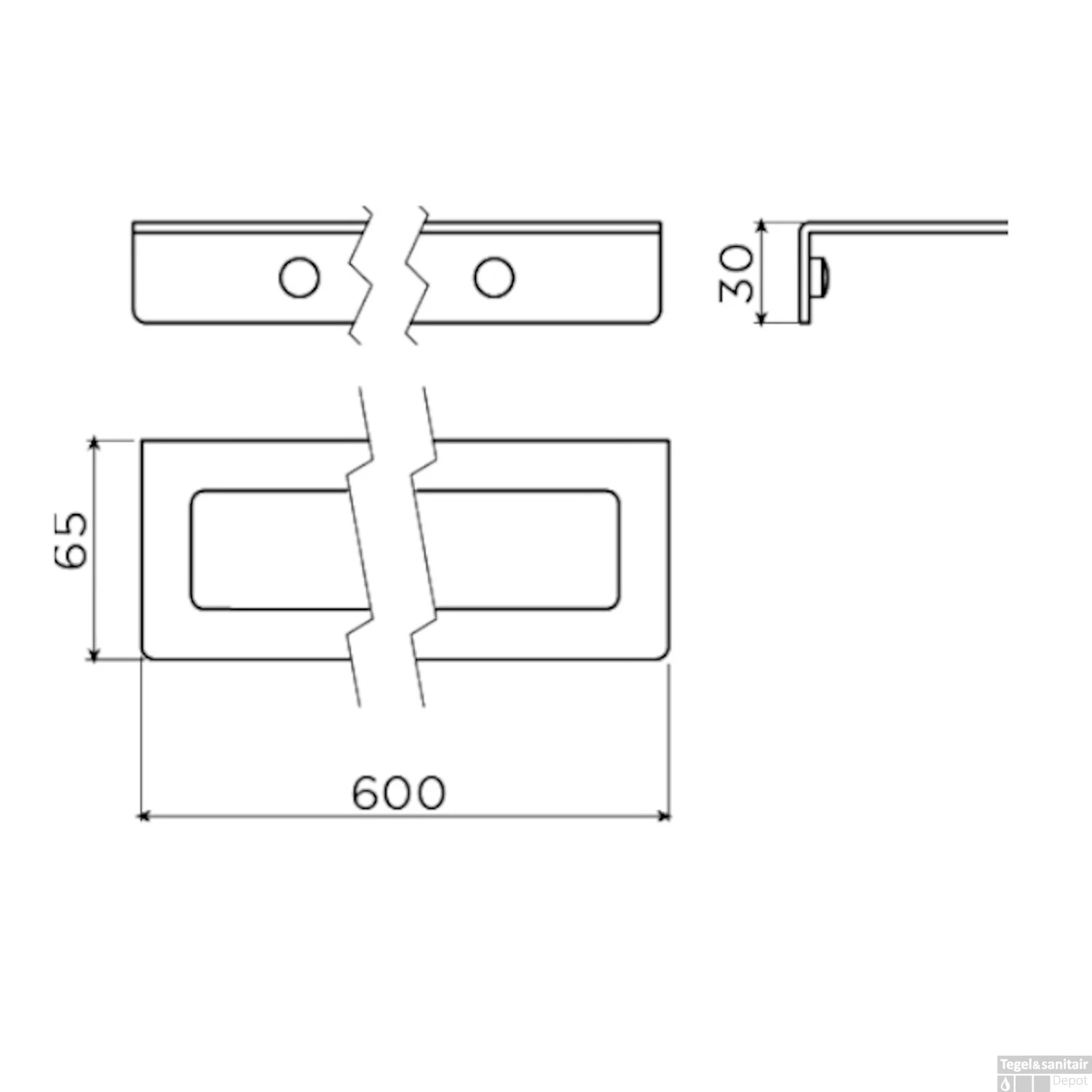 Handdoekrek Clou Fold 3 X 60 Cm Mat Zwart 4 Handdoekrek Clou Fold 3 X 60 Cm Mat Zwart - Afbeelding 2