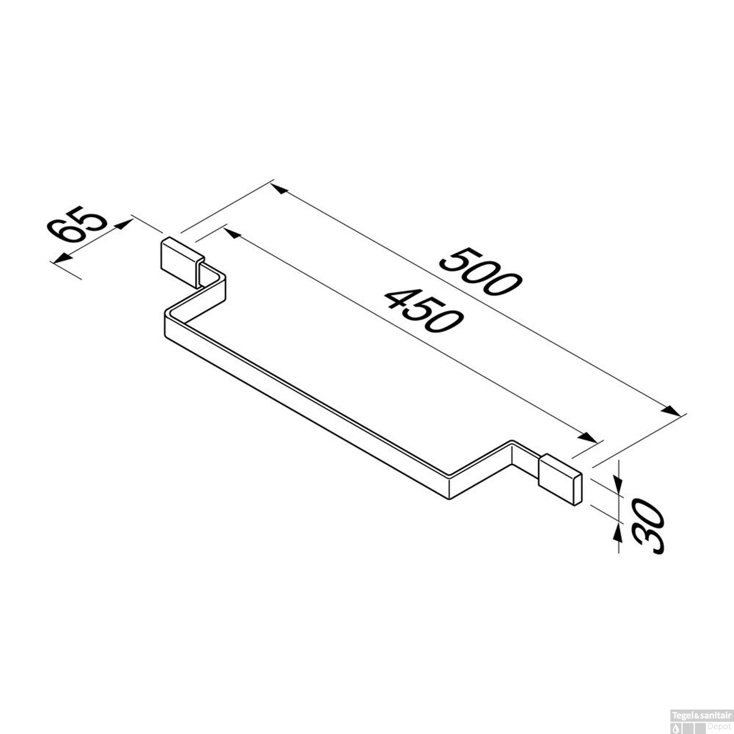 Handdoekrek Geesa AIM 50 Cm Chroom 4 Handdoekrek Geesa AIM 50 Cm Chroom - Afbeelding 2