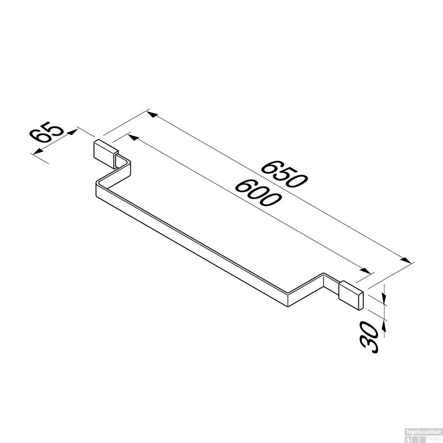 Handdoekrek Geesa AIM 65 Cm Chroom 4 Handdoekrek Geesa AIM 65 Cm Chroom - Afbeelding 2