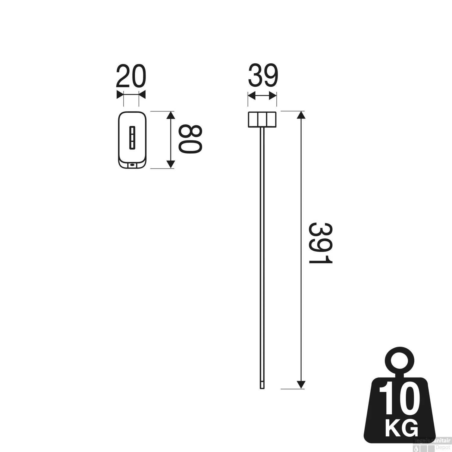 Handdoekrek Geesa Shift 1 Arm Zwart 7 Handdoekrek Geesa Shift 1 Arm Zwart - Afbeelding 5