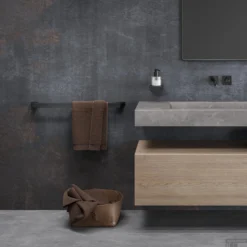 Handdoekrek Geesa Shift 65 Cm Geborsteld Zwart Metaal -Goedkope Stijl Baden Winkel handdoekrek geesa shift 65 cm geborsteld zwart metaal 3