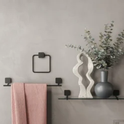 Handdoekrek Geesa Topaz 45cm Minimalistisch Mat Zwart 12 Handdoekrek Geesa Topaz 45cm Minimalistisch Mat Zwart -Goedkope Stijl Baden Winkel handdoekrek geesa topaz 45cm minimalistisch mat zwart sfeer2