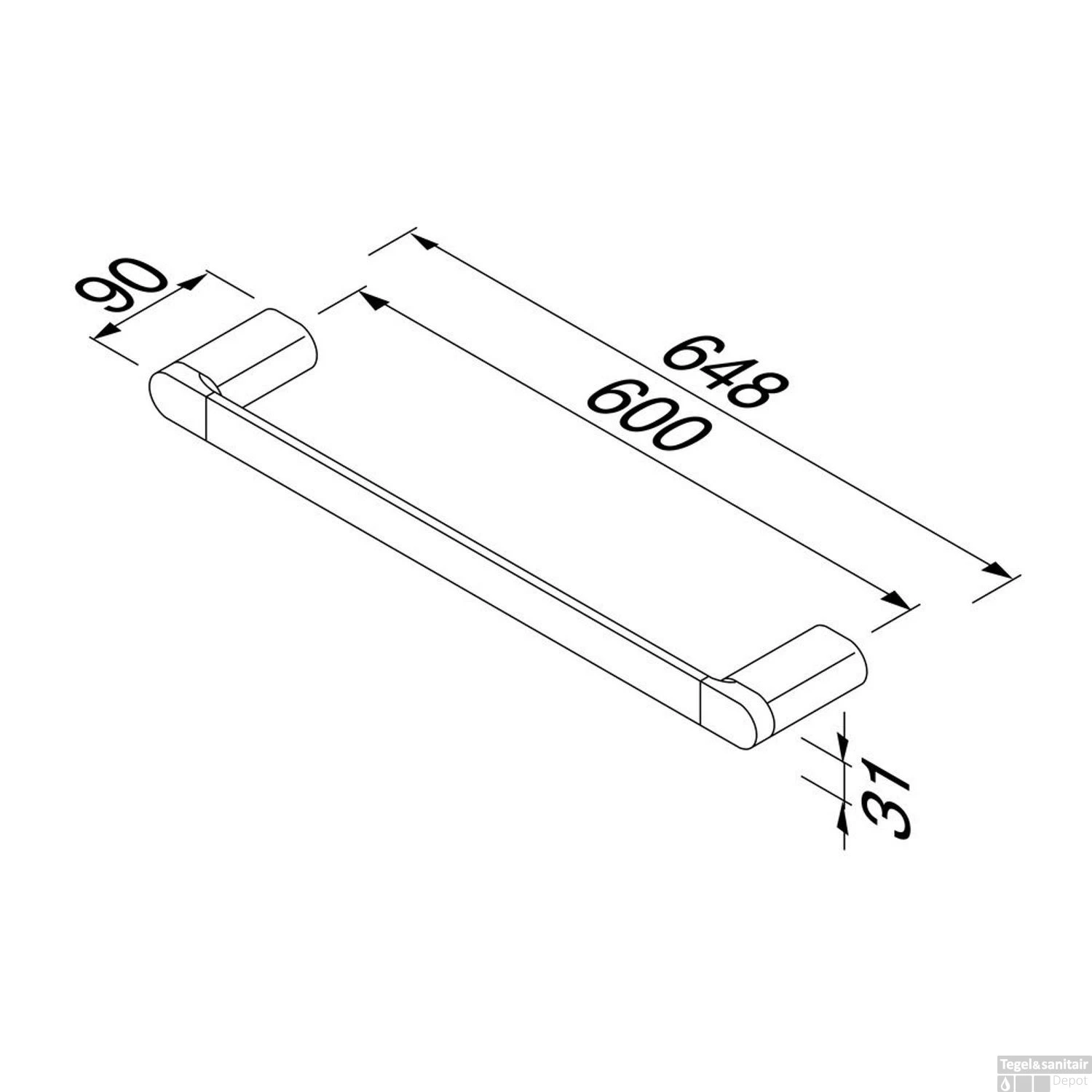 Handdoekrek Geesa Wynk 65 Cm Chroom 7 Handdoekrek Geesa Wynk 65 Cm Chroom - Afbeelding 5