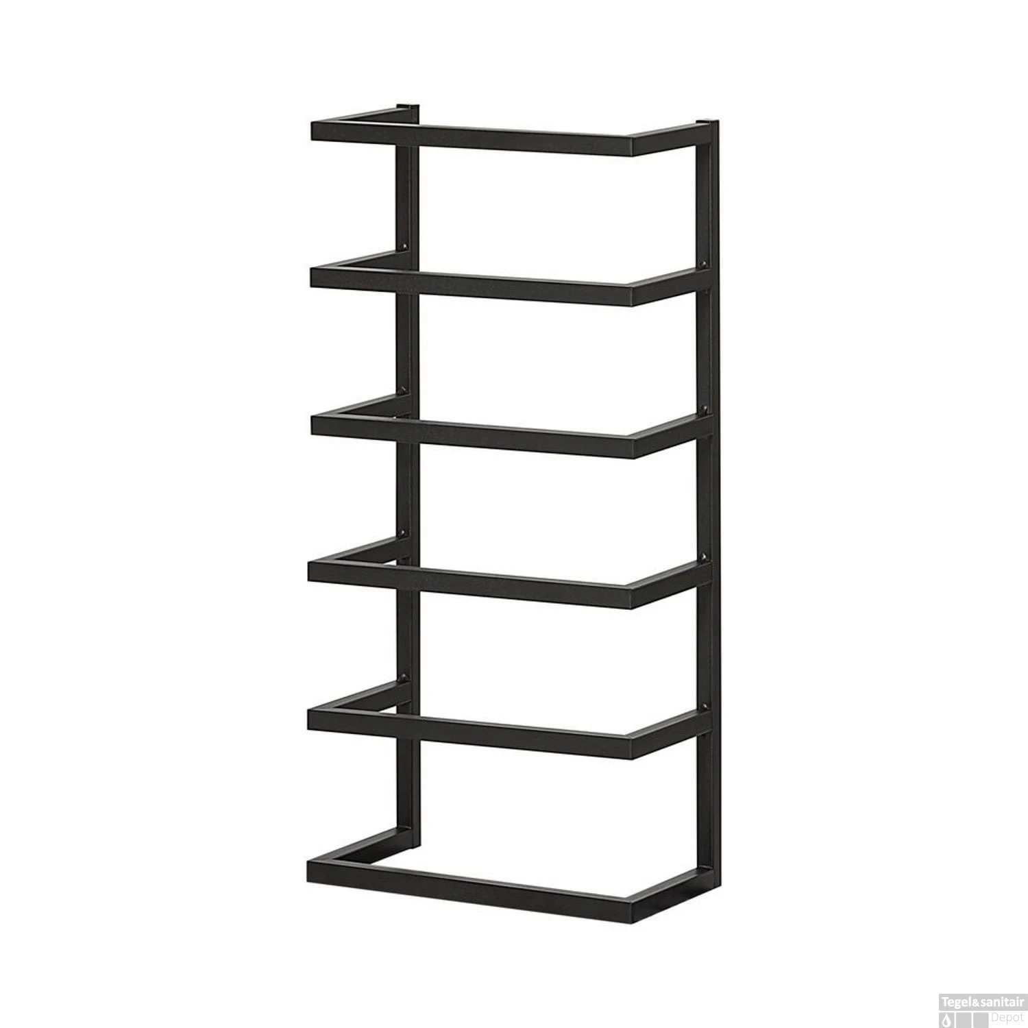 Handdoekrek Sealskin Carré 24x48x12cm Mat Zwart 5 Handdoekrek Sealskin Carré 24x48x12cm Mat Zwart - Afbeelding 3