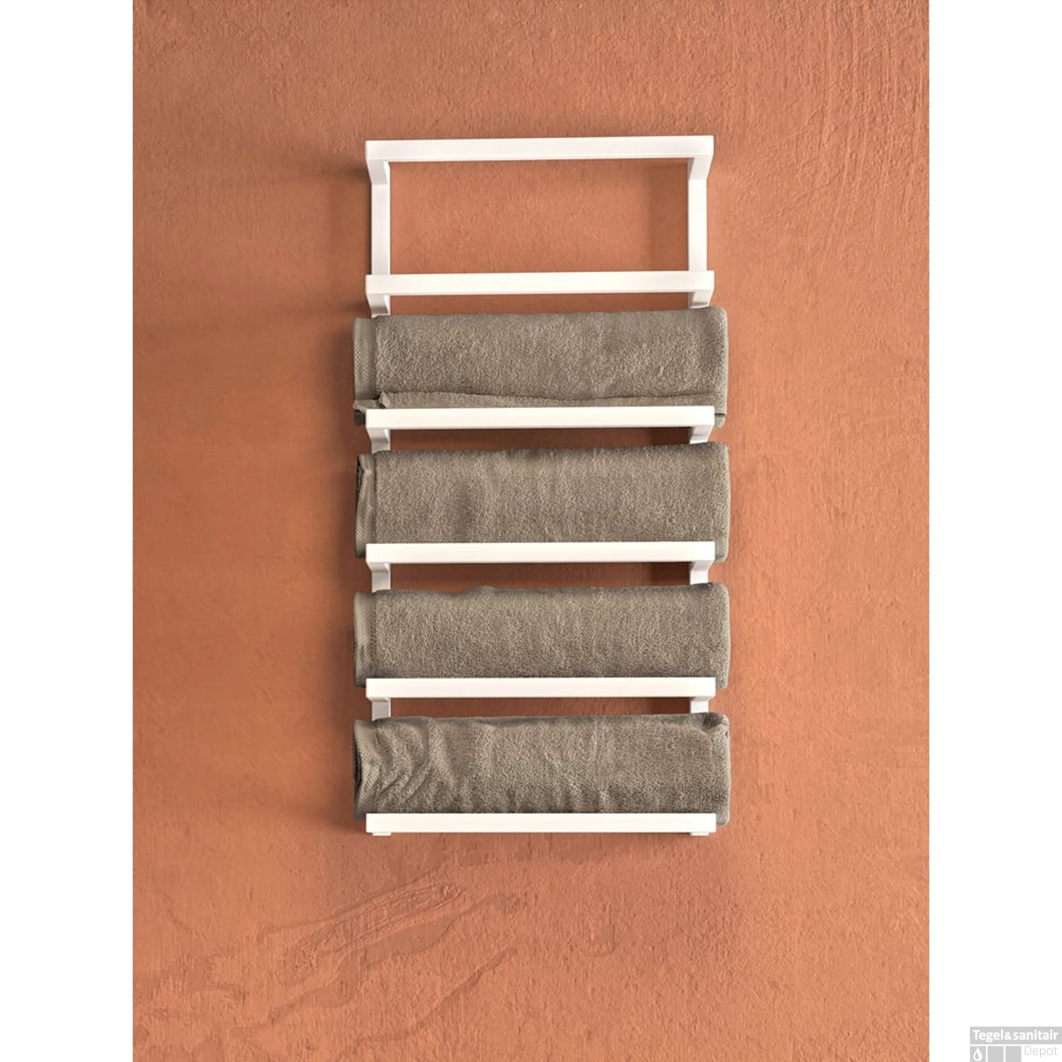 Handdoekrek Sealskin Carre 24x48x12cm Mat Wit 4 Handdoekrek Sealskin Carre 24x48x12cm Mat Wit - Afbeelding 2