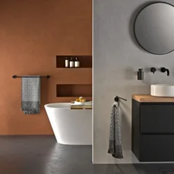 Handdoekrek Tiger Urban 2-Armig Zwart -Goedkope Stijl Baden Winkel handdoekrek tiger urban 2 armig zwart sfeer