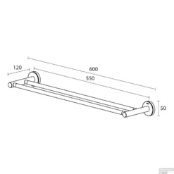 Handdoekrek Tiger Urban Dubbel Zwart -Goedkope Stijl Baden Winkel handdoekrek tiger urban dubbel zwart tech