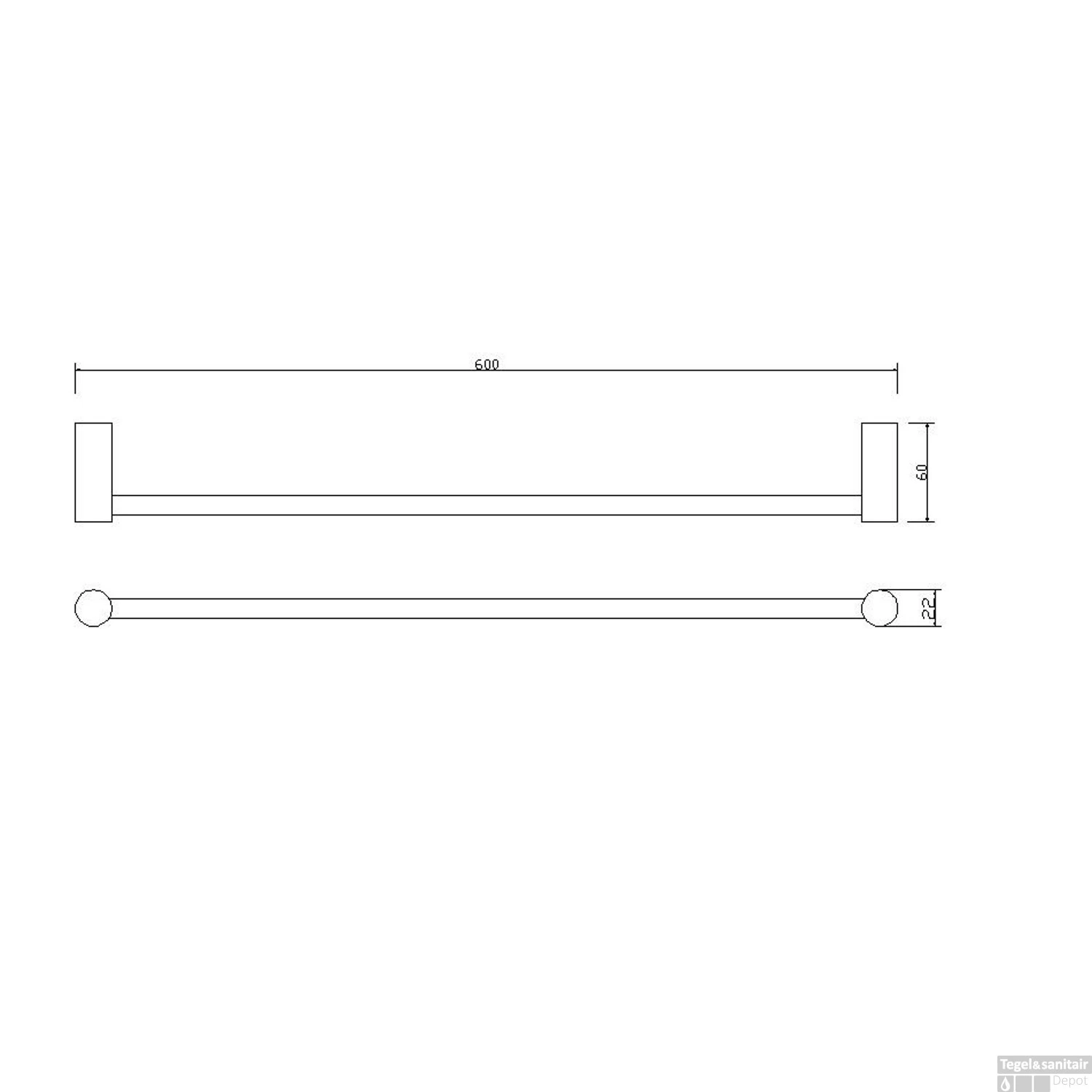 Handdoekrek Wiesbaden Ida 60 Cm Geborsteld Messing Goud 4 Handdoekrek Wiesbaden Ida 60 Cm Geborsteld Messing Goud - Afbeelding 2