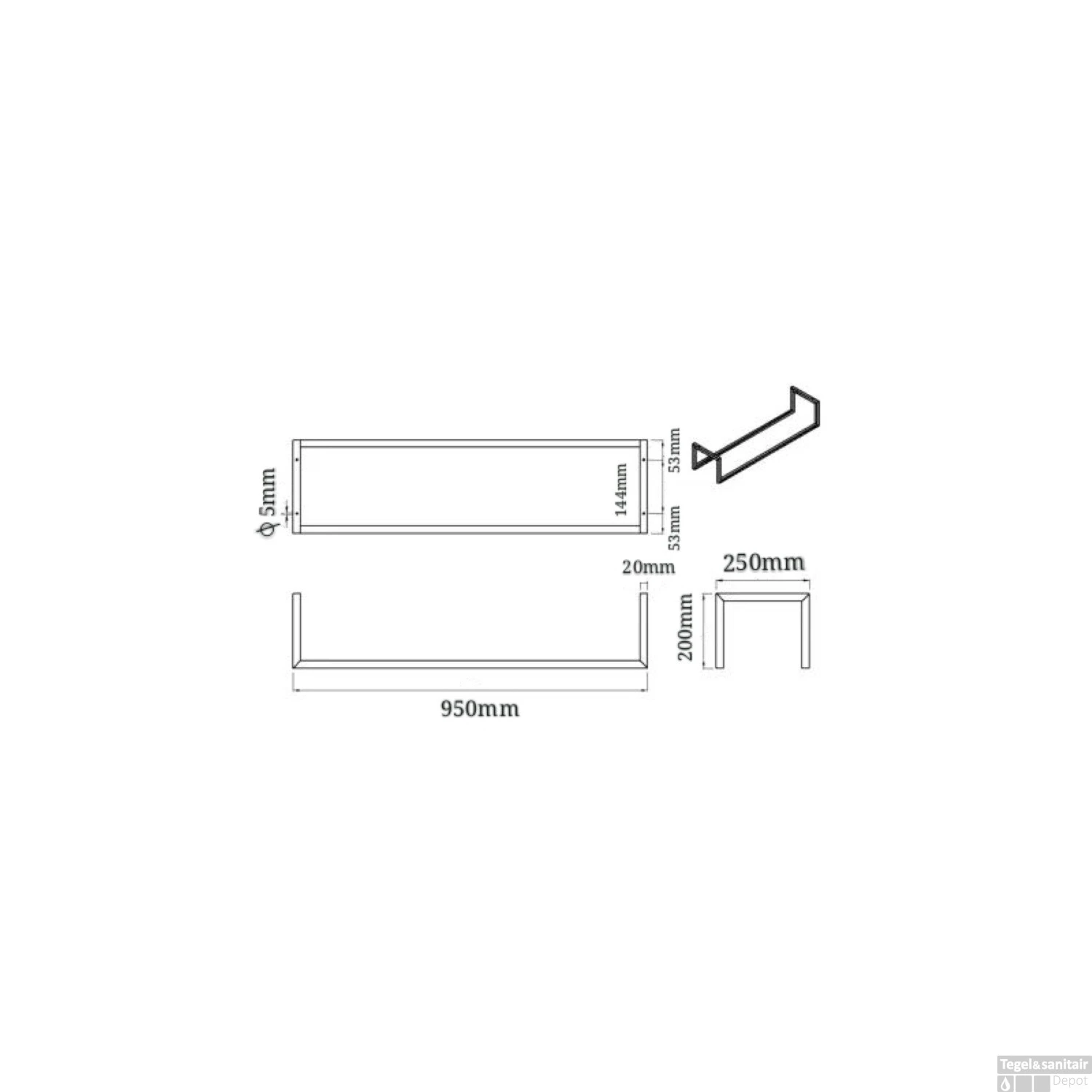 Handdoekrek Wiesbaden Loft Industrieel RVS 6 Handdoekrek Wiesbaden Loft Industrieel RVS - Afbeelding 4