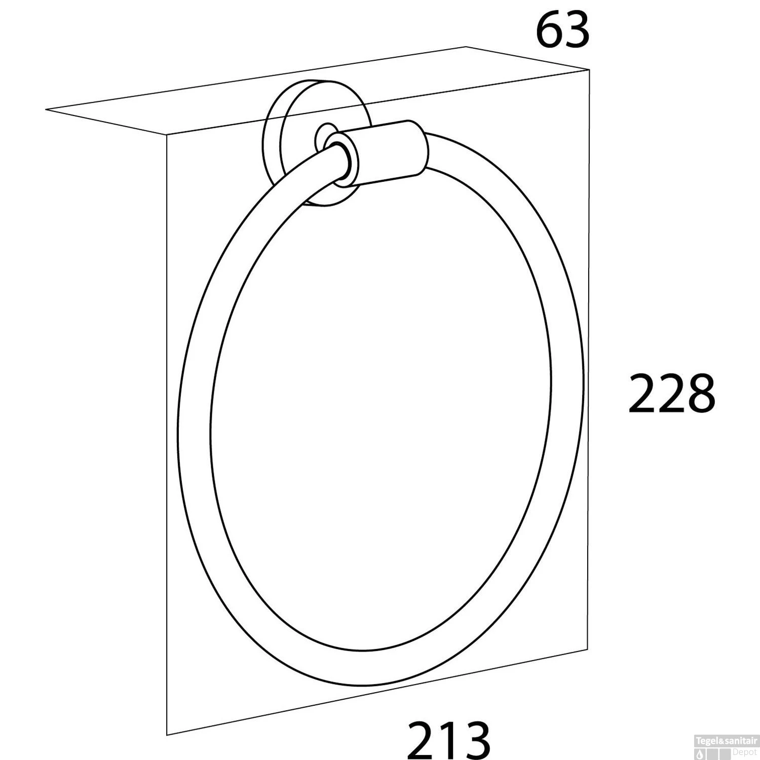 Handdoekring Tiger Boston RVS 5 Handdoekring Tiger Boston RVS - Afbeelding 3