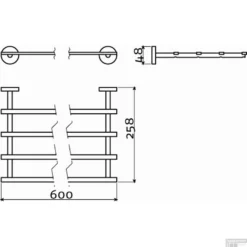 Handdoekstapelrek Clou Flat 60cm Chroom 7 Handdoekstapelrek Clou Flat 60cm Chroom -Goedkope Stijl Baden Winkel handdoekstapelrek clou flat 60cm chroom tech