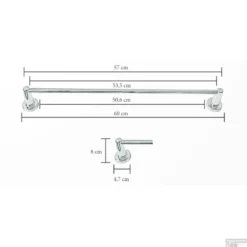 Handdoekhouder Sanicare Magnetisch Inkortbaar 60cm Rond Chroom -Goedkope Stijl Baden Winkel handoekhouder rond tech