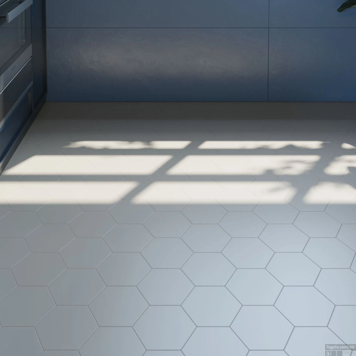 Hexagon Vloertegel Timeless White 15x17 Cm Mat Wit (doosinhoud 0.58 M2) - Afbeelding 3