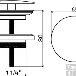 Clou Wash Me Afvoerplug Met Afdekkap Chroom 6.5x9.4cm -Goedkope Stijl Baden Winkel hi po10.30 tech