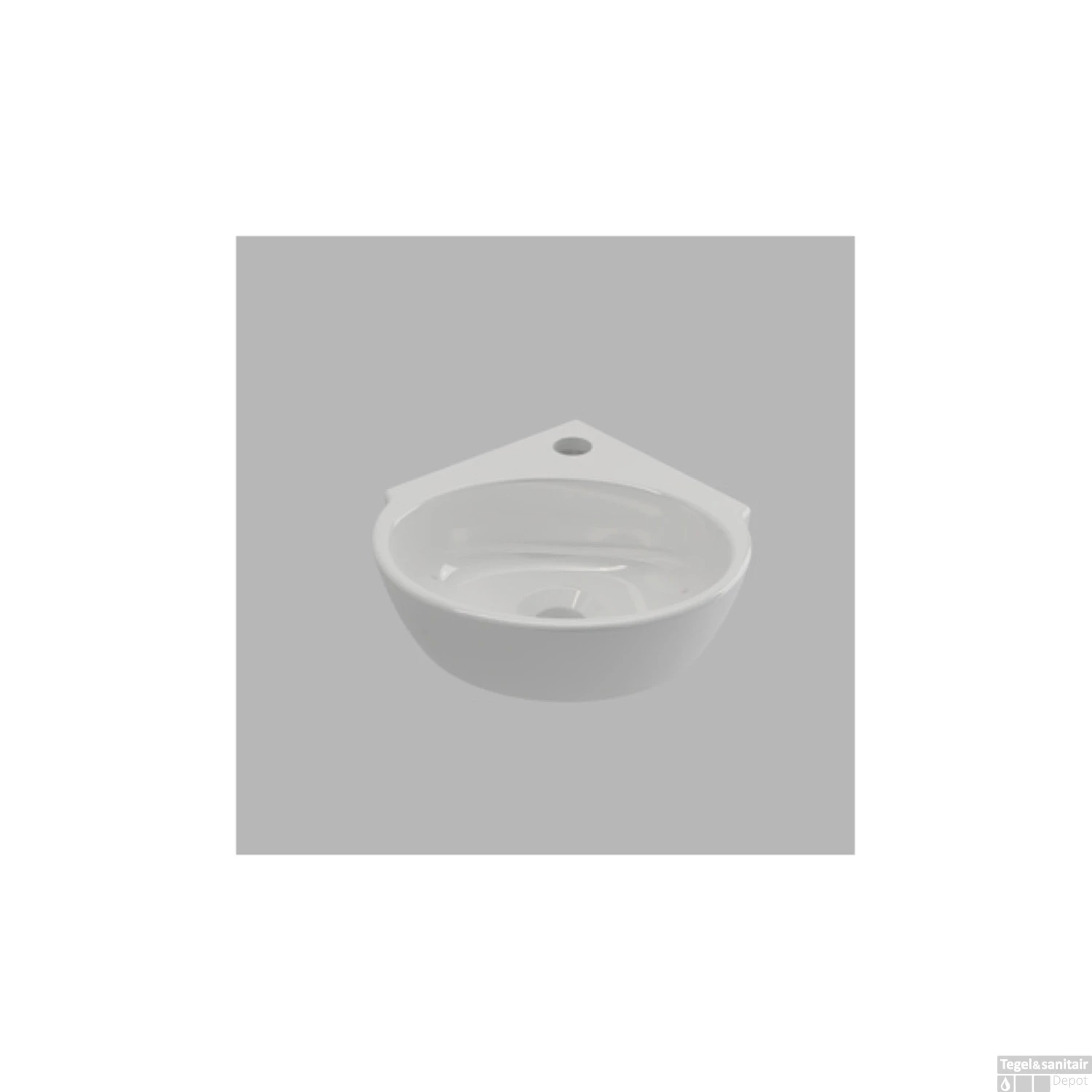 Hoekfontein Corner Keramiek 31.4x30 Cm Wit