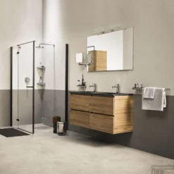 Hoekplanchet Geesa Frame Zwart Chroom -Goedkope Stijl Baden Winkel hoekplanchet geesa frame zwart chroom sfeer 1