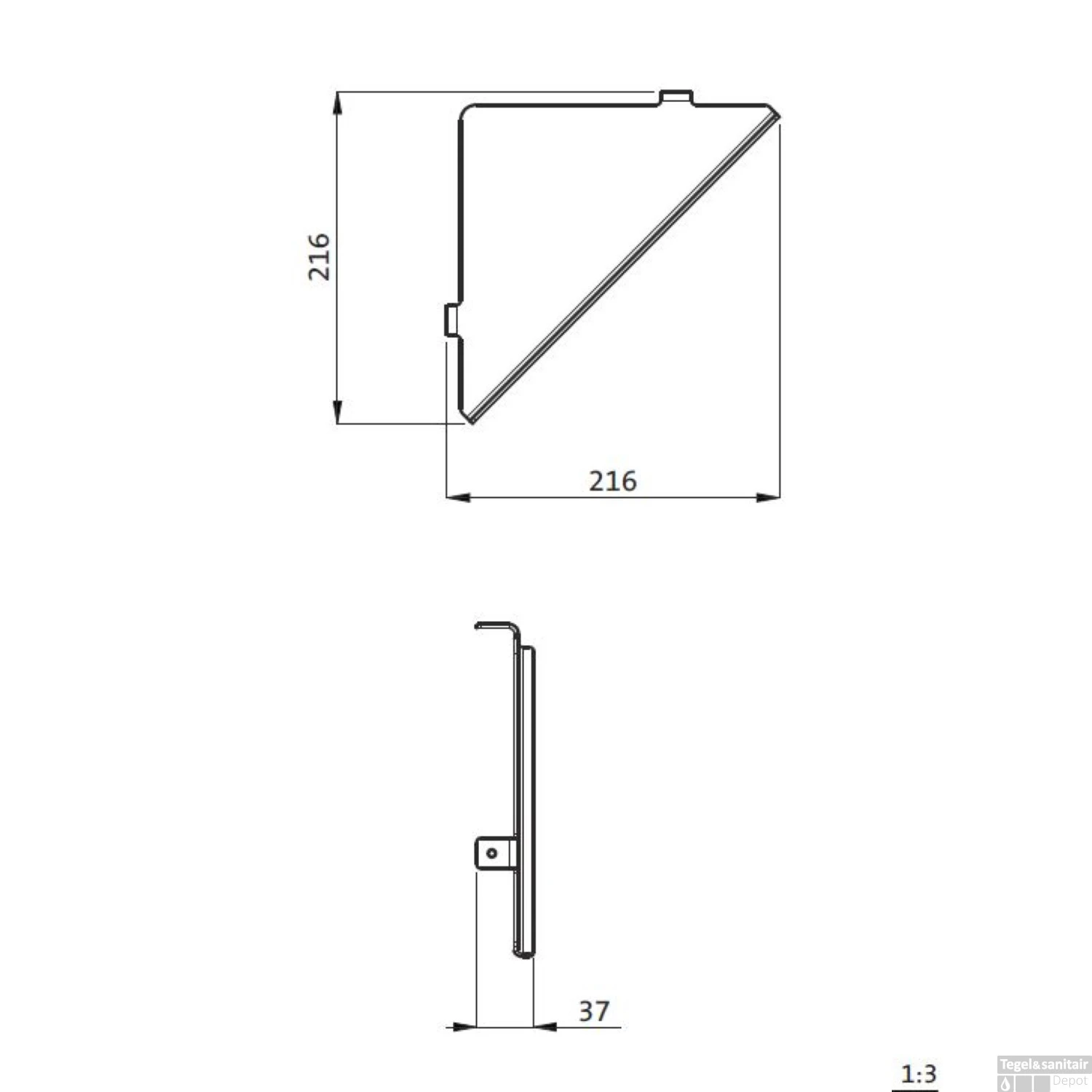 Hoekplanchet Herzbach Design IX PVD-Coating 21,6 Cm Zwart 4 Hoekplanchet Herzbach Design IX PVD-Coating 21,6 Cm Zwart - Afbeelding 2