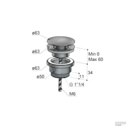 Hotbath Archie Clickplug Met Schroef Rond RVS 316 AR710IX 5 Hotbath Archie Clickplug Met Schroef Rond RVS 316 AR710IX -Goedkope Stijl Baden Winkel hotbath archie clickplug met schroef rond rvs 316 ar710ix tech
