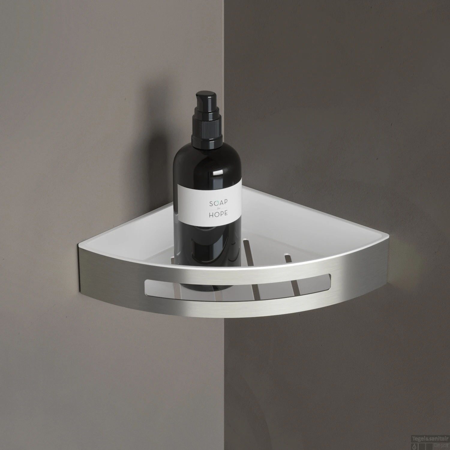 Hotbath Archie Design Douchekorf Hoek Kunststof Inzet RVS 316 ARA19IX 3 Hotbath Archie Design Douchekorf Hoek Kunststof Inzet RVS 316 ARA19IX