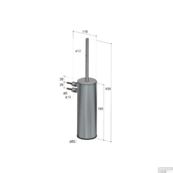Hotbath Archie Toiletborstelhouder Wandmodel RVS 316 ARA11IX -Goedkope Stijl Baden Winkel hotbath archie toiletborstelhouder wandmodel rvs 316 ara11ix tech