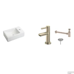 FonteinPack Houston Mat Wit Keramiek Rechts 37x23 Cm RVS (Keuze Uit 8 Kranen) 13 FonteinPack Houston Mat Wit Keramiek Rechts 37x23 Cm RVS (Keuze Uit 8 Kranen) -Goedkope Stijl Baden Winkel houstonrechtsmatwit shop 1