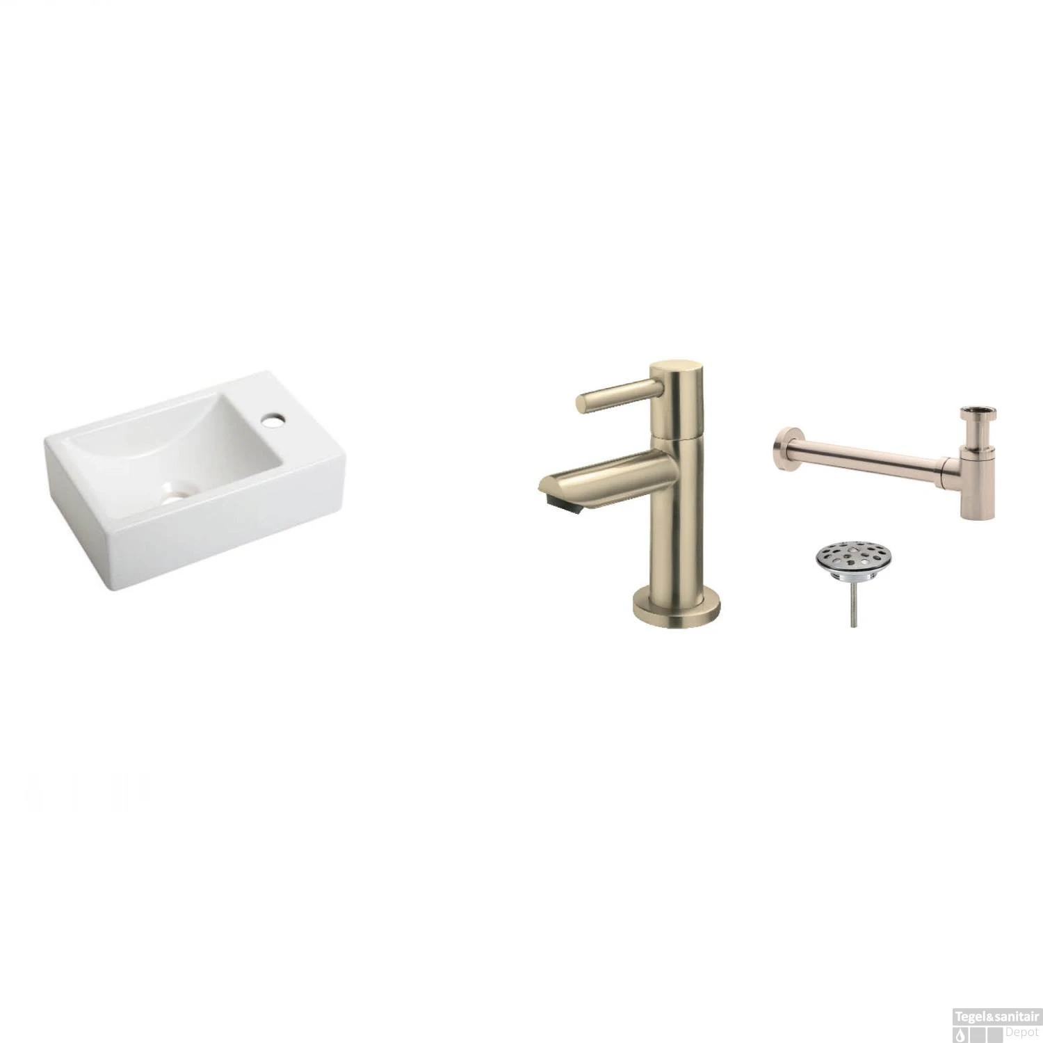 FonteinPack Houston Mat Wit Keramiek Rechts 37x23 Cm RVS (Keuze Uit 8 Kranen) 8 FonteinPack Houston Mat Wit Keramiek Rechts 37x23 Cm RVS (Keuze Uit 8 Kranen) - Afbeelding 6