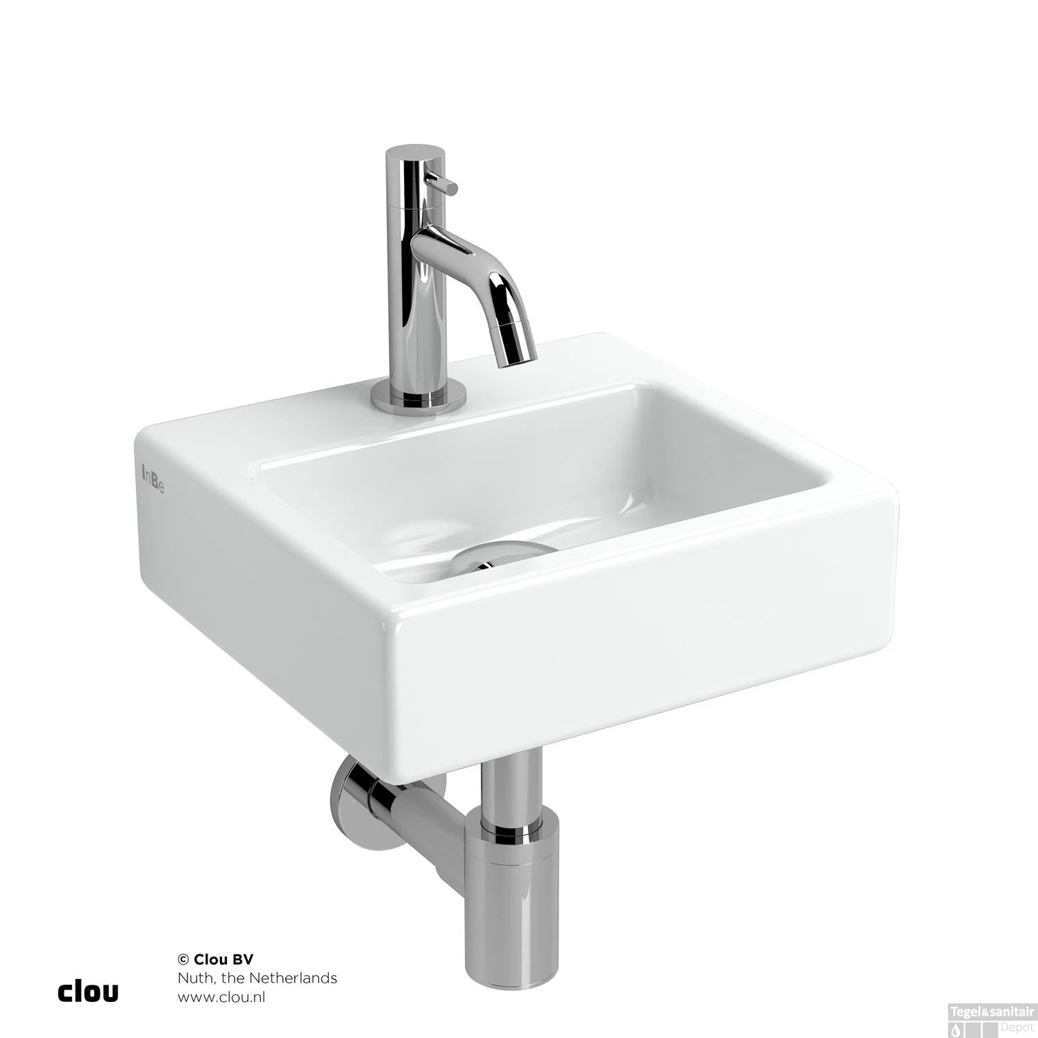 Fonteinset Clou InBe Rechthoek Wit Keramiek En Chroom 3 Fonteinset Clou InBe Rechthoek Wit Keramiek En Chroom