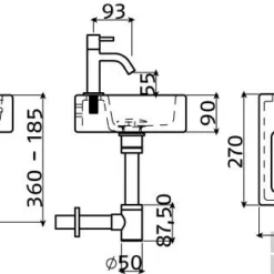 Fonteinset Clou InBe Rechthoek Wit Keramiek En Chroom 5 Fonteinset Clou InBe Rechthoek Wit Keramiek En Chroom -Goedkope Stijl Baden Winkel ib 03.03099 tech