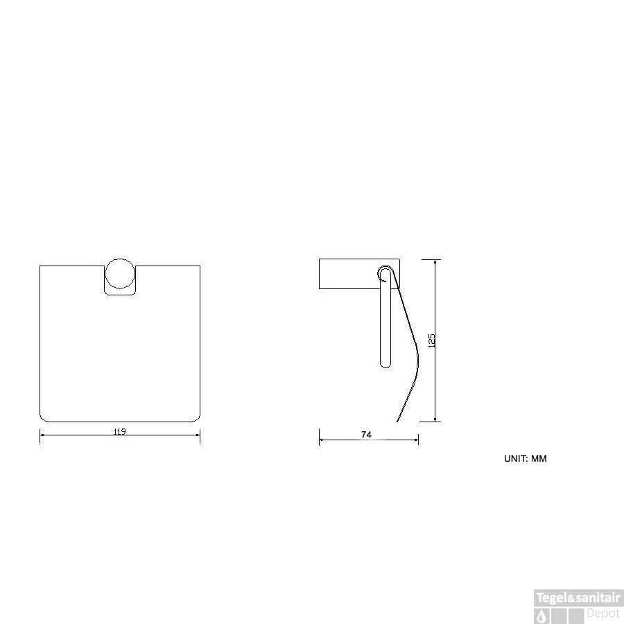 Ida Toiletrolhouder Met Klep Chroom 4 Ida Toiletrolhouder Met Klep Chroom - Afbeelding 2