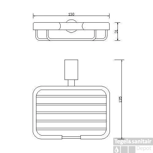 Ida Draad Zeephouder Chroom 4 Ida Draad Zeephouder Chroom - Afbeelding 2