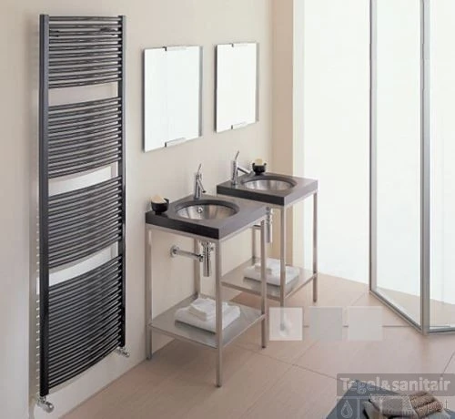 Handdoekradiator Odro Gebogen 1196 X 585 Mm Pearl Grey 4 Handdoekradiator Odro Gebogen 1196 X 585 Mm Pearl Grey - Afbeelding 2