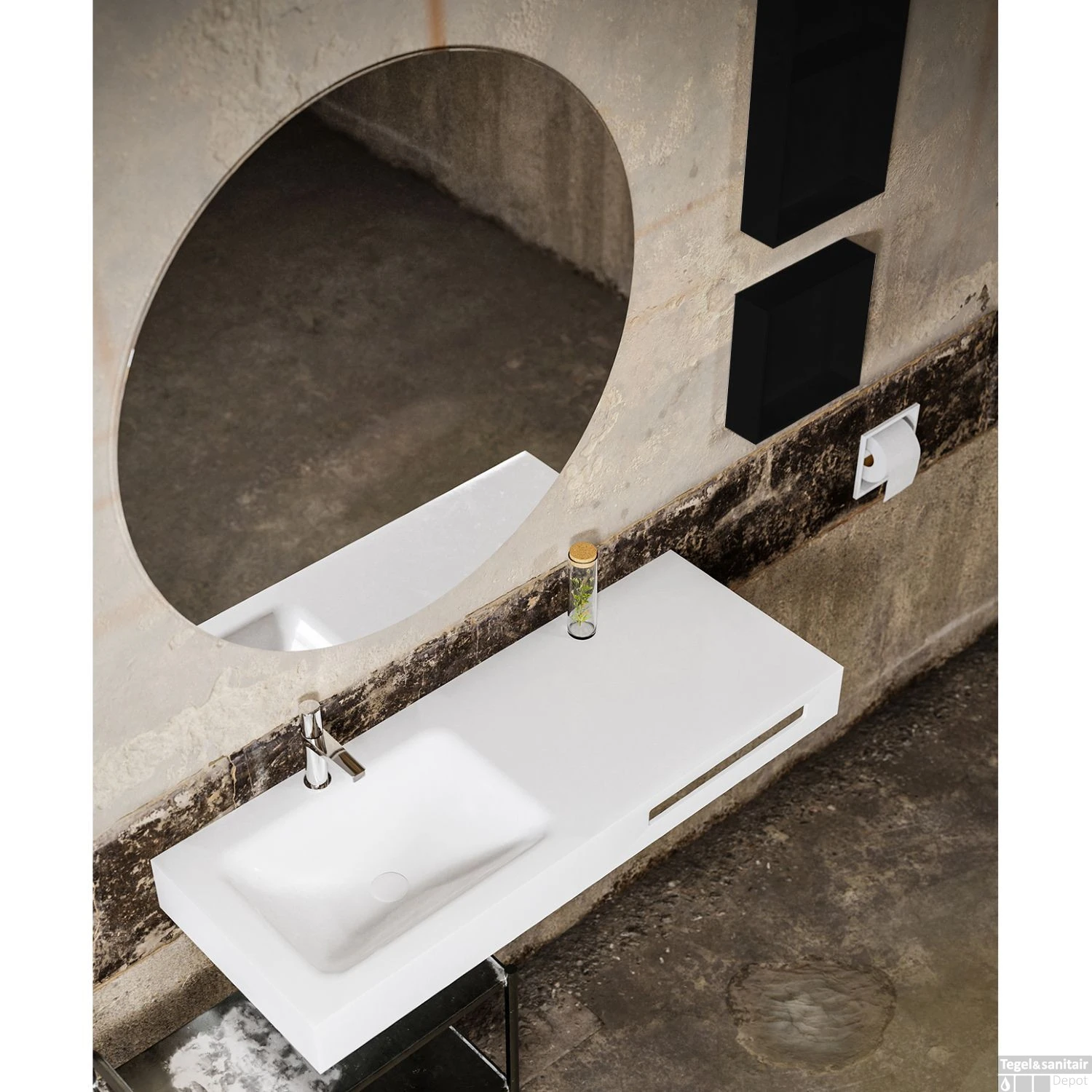 In Of Opbouwnis Boss & Wessing 59.5x29.5x8 Cm Mat Zwart 4 In Of Opbouwnis Boss & Wessing 59.5x29.5x8 Cm Mat Zwart - Afbeelding 2