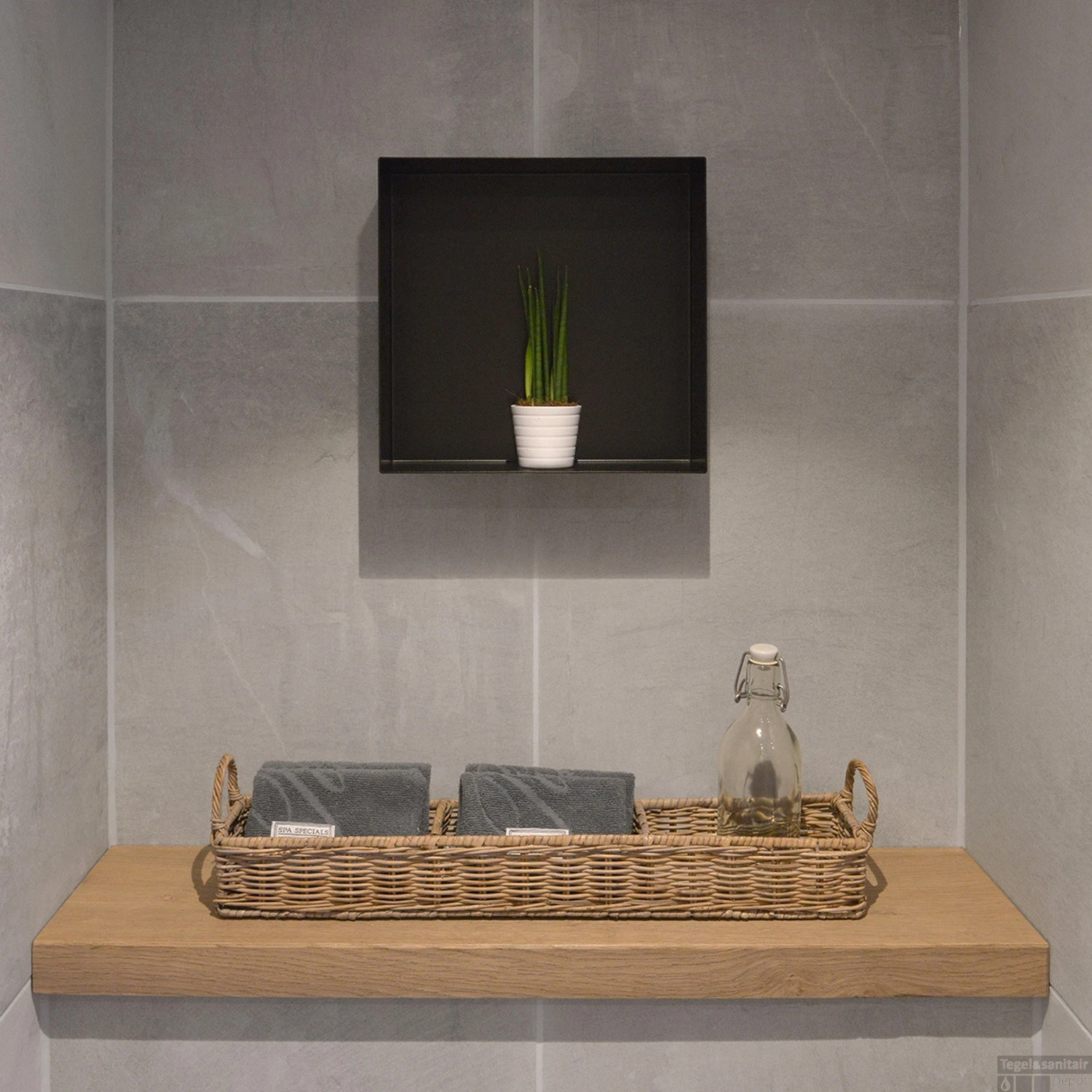 In Of Opbouwnis Looox CBoX Rechthoek 90x30x10 Mat Zwart 4 In Of Opbouwnis Looox CBoX Rechthoek 90x30x10 Mat Zwart - Afbeelding 2