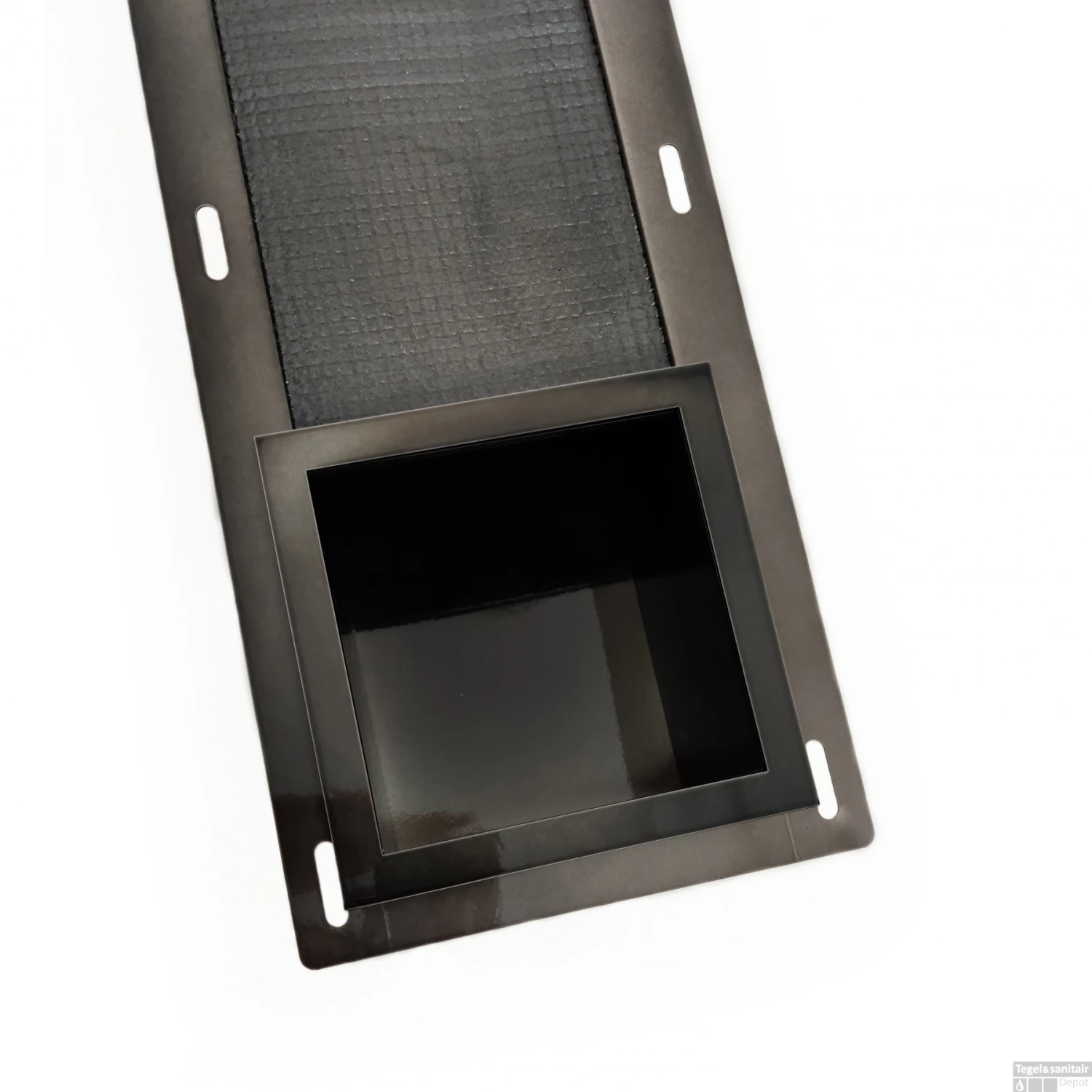 Inbouw Reserve Toilet Rolhouder BWS RVS Black Chrome 6 Inbouw Reserve Toilet Rolhouder BWS RVS Black Chrome - Afbeelding 4