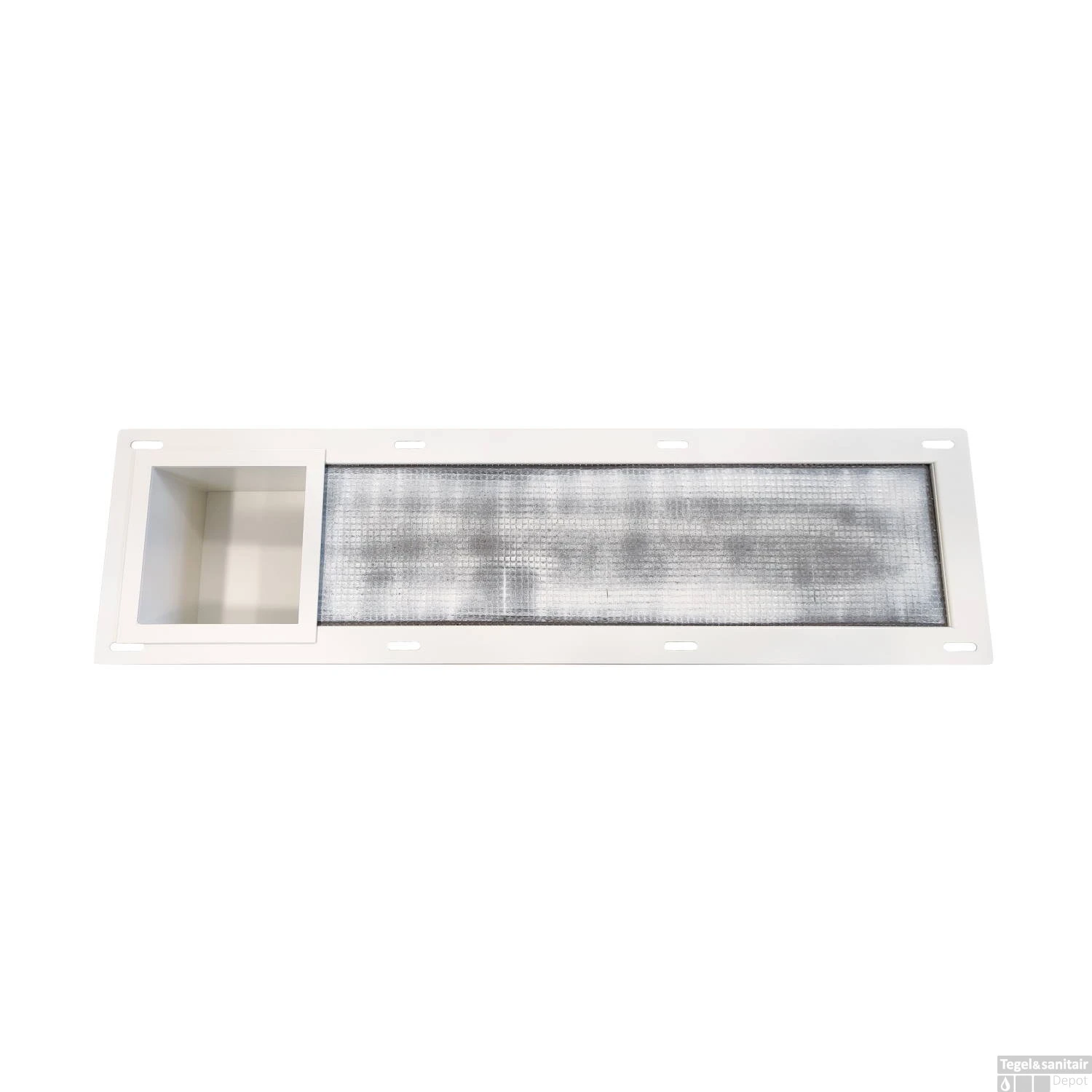 Inbouw Reserve Toilet Rolhouder BWS RVS Mat Wit 4 Inbouw Reserve Toilet Rolhouder BWS RVS Mat Wit - Afbeelding 2