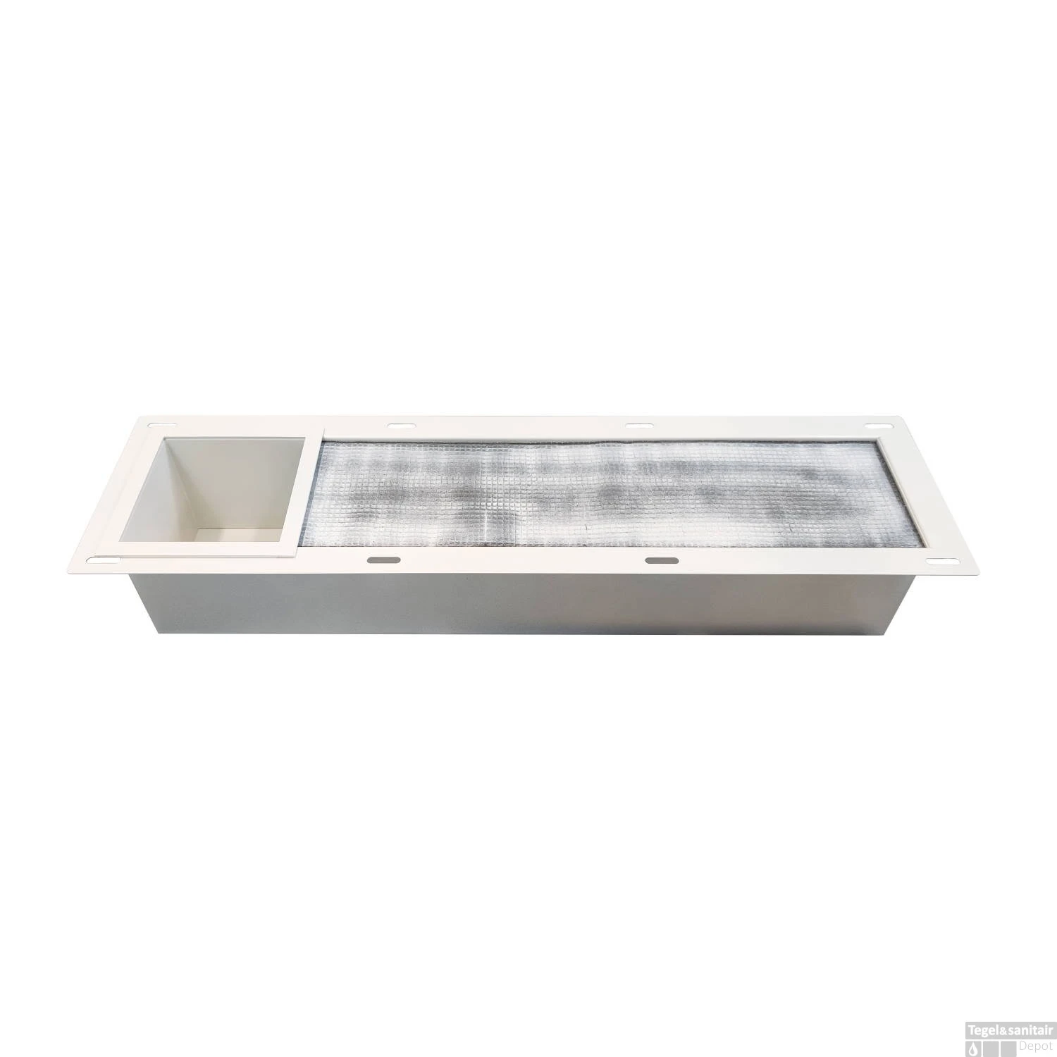 Inbouw Reserve Toilet Rolhouder BWS RVS Mat Wit 5 Inbouw Reserve Toilet Rolhouder BWS RVS Mat Wit - Afbeelding 3