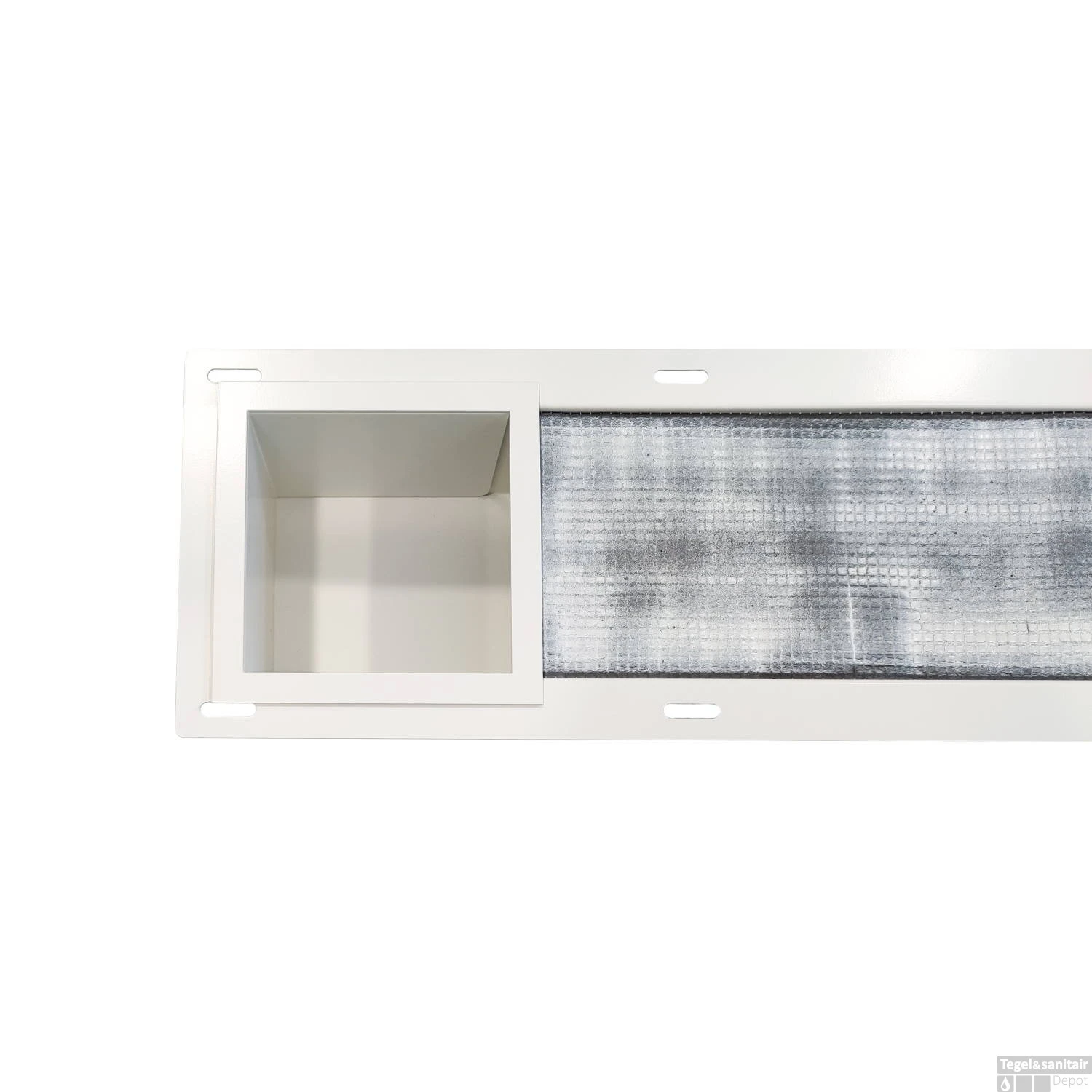 Inbouw Reserve Toilet Rolhouder BWS RVS Mat Wit 6 Inbouw Reserve Toilet Rolhouder BWS RVS Mat Wit - Afbeelding 4